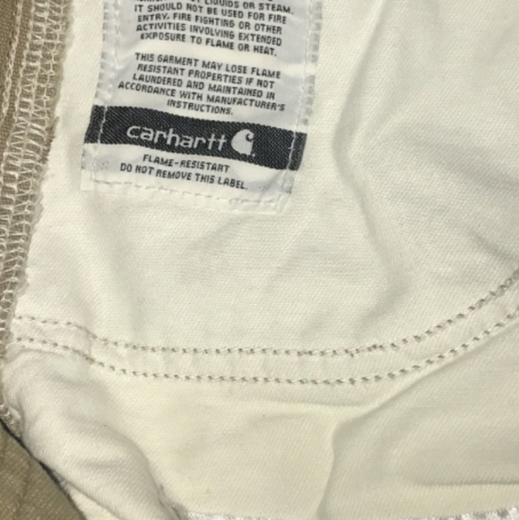 🥳HP🥳 Carhartt Men's Beige Khaki Pants 34x32 Tan - Picture 7 of 7